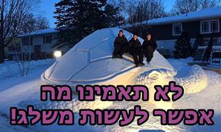 15 תמונות של פסלי שלג משעשעים ומרשימים