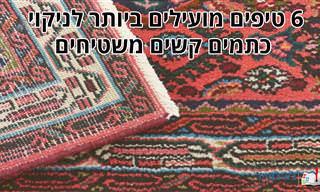 סרטון עם 6 טיפים וטריקים לניקוי קל ויעיל של כתמים משטיחים