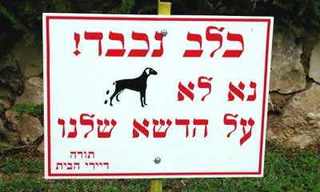 שלטים מוזרים ומצחיקים בעברית!
