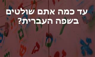 בחן את עצמך: עד כמה אתה שולט בשפה העברית?