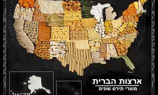 מפות העולם מורכבות ממזון מקומי