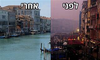 תמונות לפני ואחרי הסגר שמראות את השפעתנו על זיהום האוויר