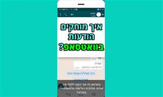 איך מוחקים הודעות בוואטסאפ?