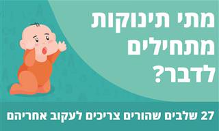מתי תינוק מתחיל לדבר – 27 שלבי התפתחות שכדאי לעקוב אחריהם