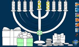 ברכת חנוכה אינטראקטיבית וצבעונית