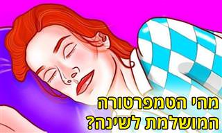 הטמפרטורה המושלמת ל-7 מצבים נפוצים